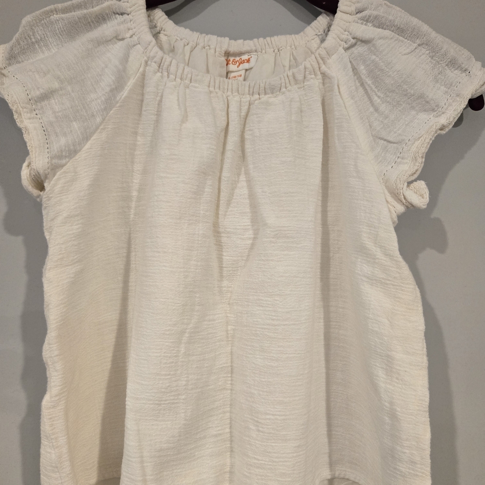 Cat & Jack Cream Textured Blouse